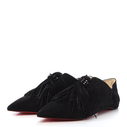 Christian Louboutin Veau Velours Medinana Flats 39 Black 3 of 7