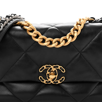 Chanel Goatskin Quilted Medium Chanel 19 Flap Black 8 of 10