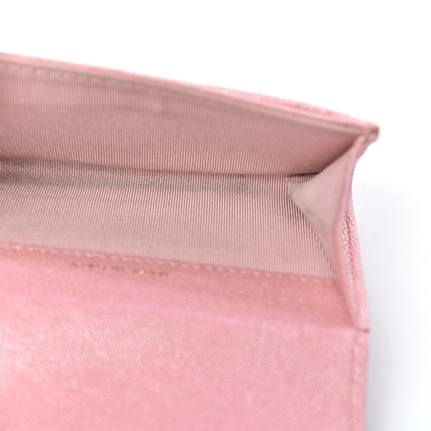 Chanel Iridescent Caviar Quilted Flap Card Holder Rose Pink 9 of 11