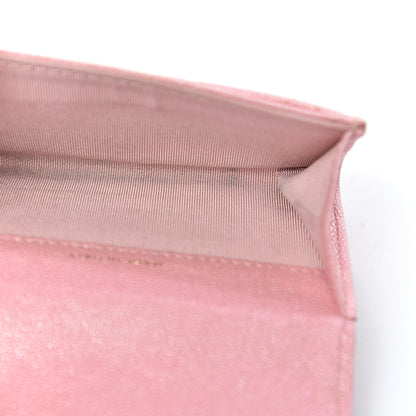 Chanel Iridescent Caviar Quilted Flap Card Holder Rose Pink 9 of 11
