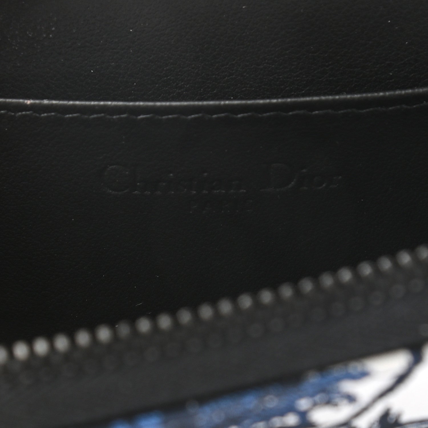 Christian Dior Technical Fabric Embroidered Palm Tree Toile De Jouy DiorTravel Detachable Card Holder Blue 6 of 6