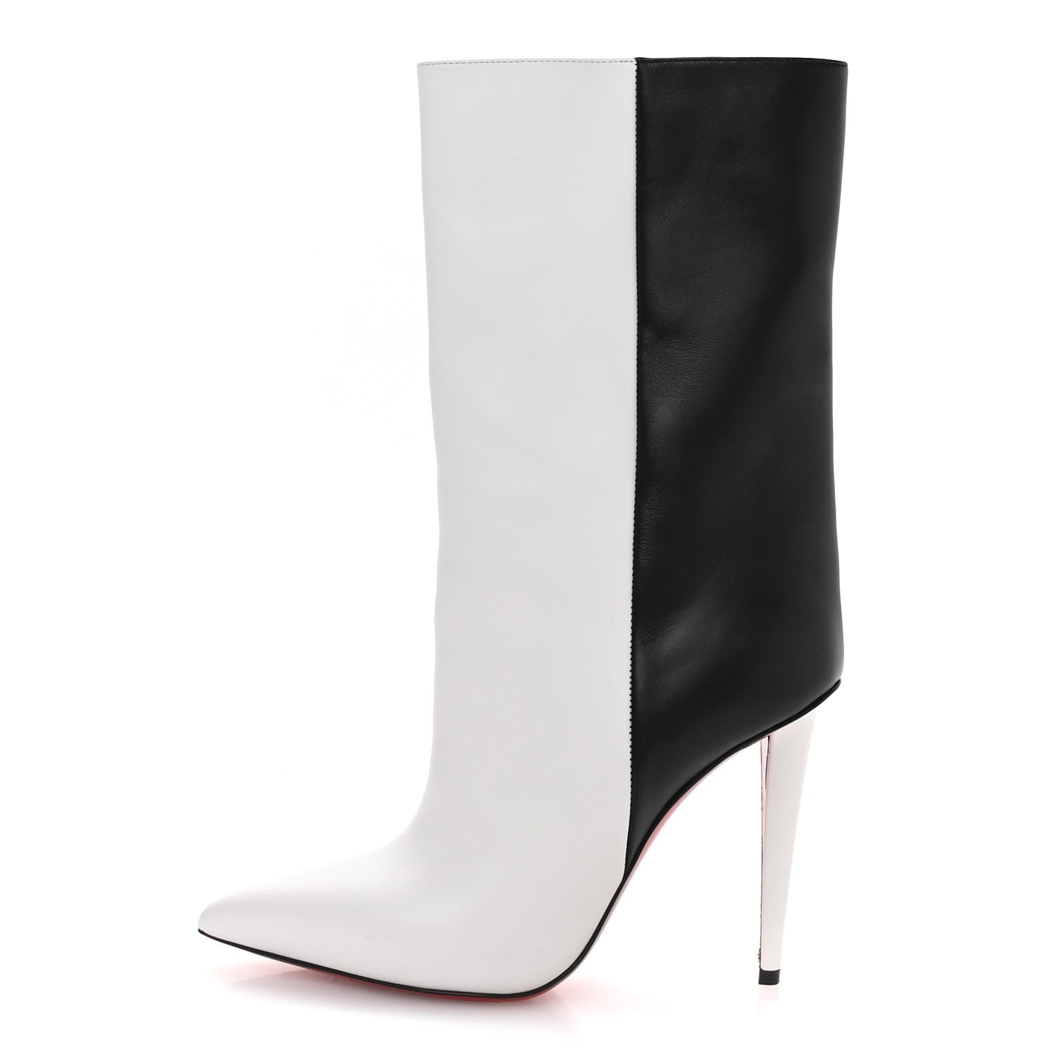 Christian Louboutin Calfskin Astrilarge 100 Booties 38.5 White Black 1 of 7