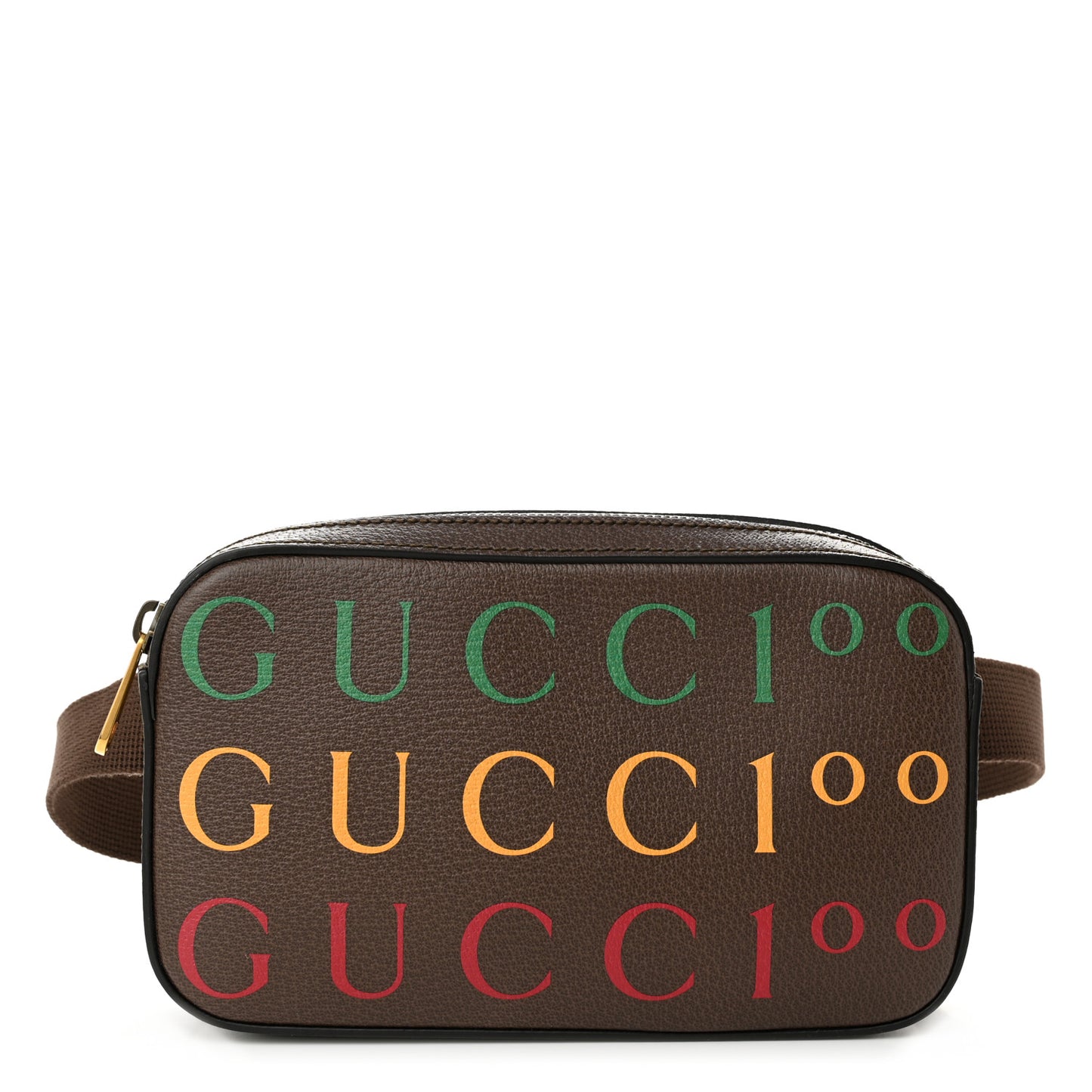 Textured Dollar Calfskin Gucci 100 Aria Belt Bag 80 32 New Acero Multicolor