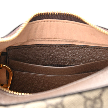 Gucci GG Supreme Monogram Textured Calfskin Web Mini Ophidia Half Moon Hobo Beige Ebony New Acero 7 of 10