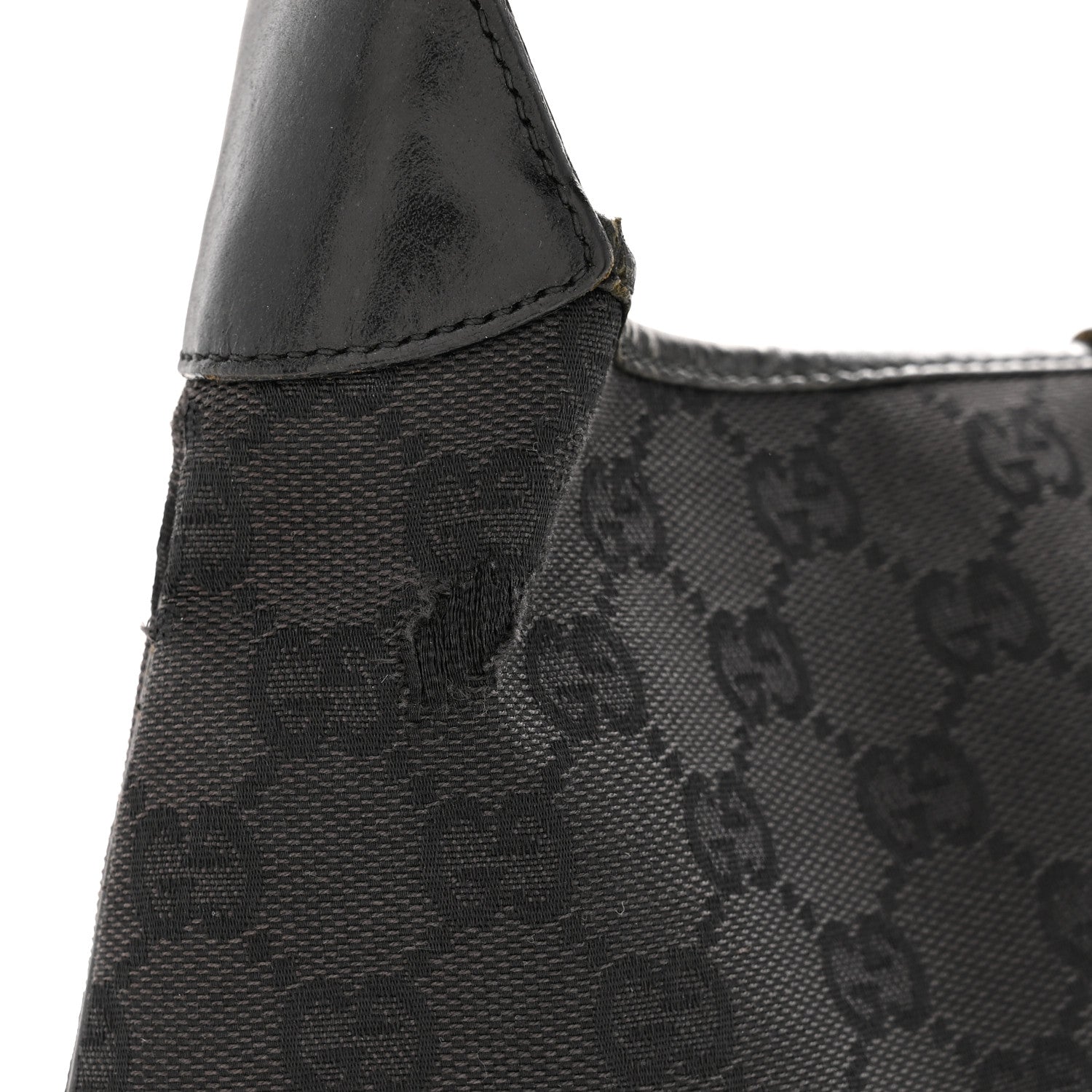 Gucci Monogram Jackie O Chain Hobo Black 12 of 13