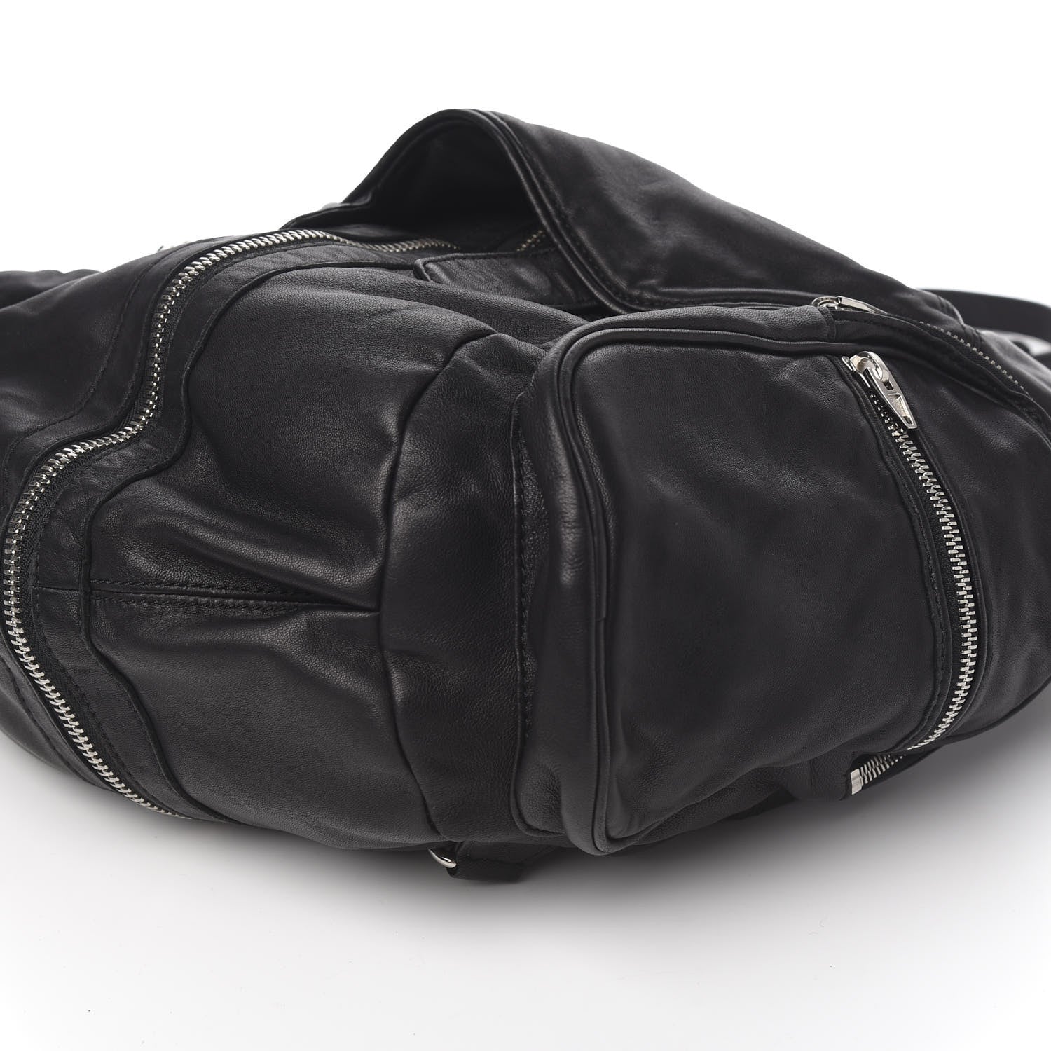 Alexander Wang Lambskin Marti Backpack Bag Washed Black Rhodium Hardware 7 of 7