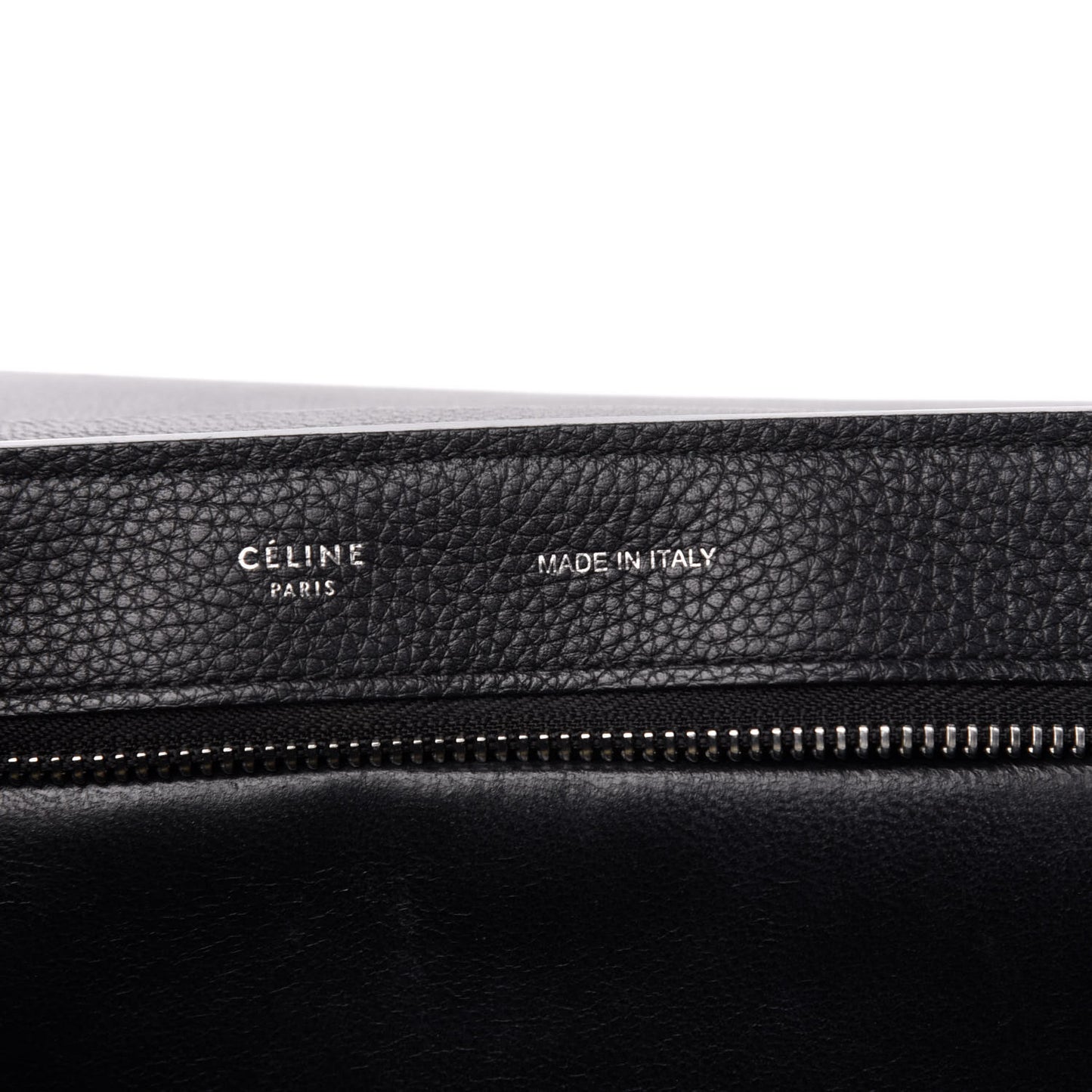 Drummed Calfskin Suede Medium Trapeze Black