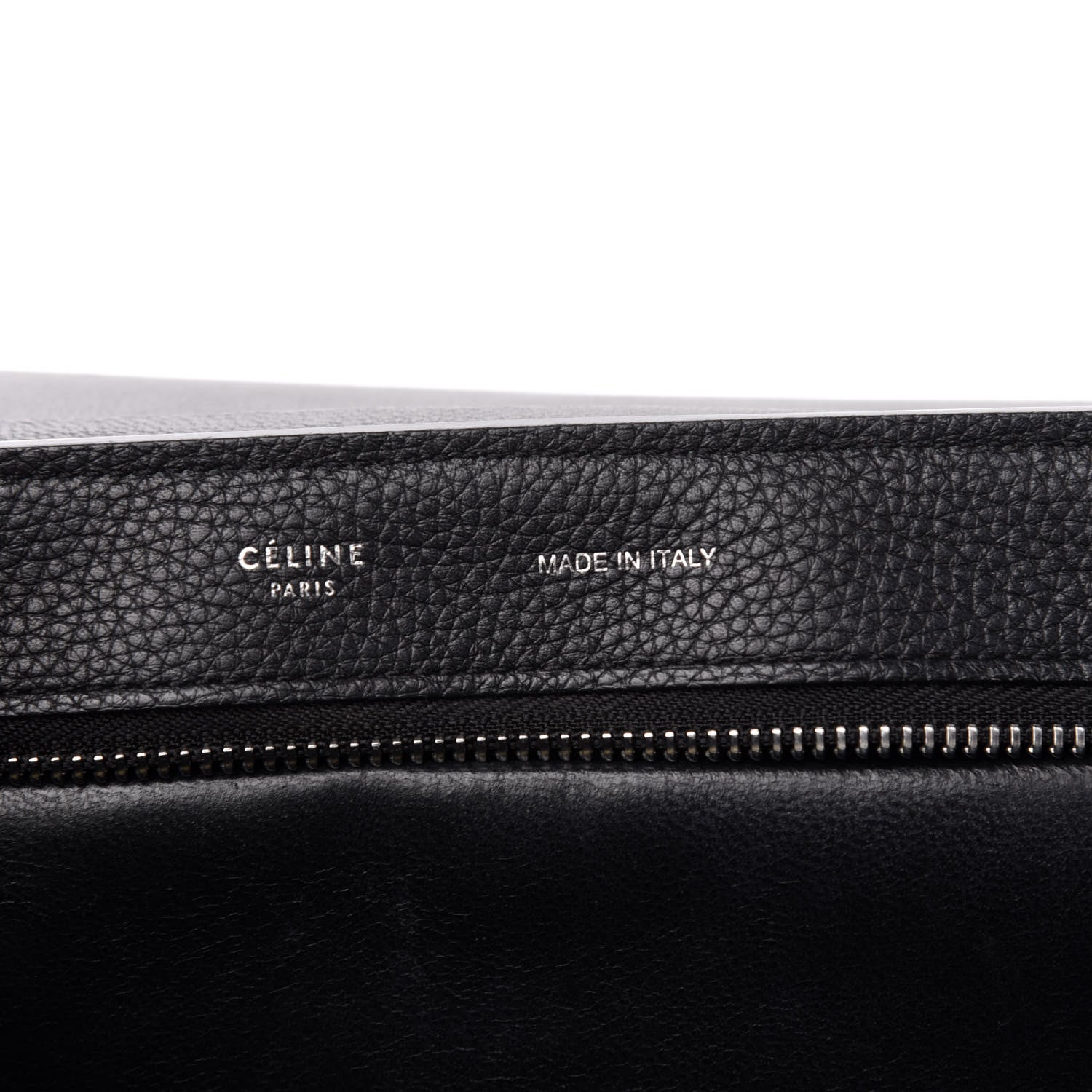 Celine Drummed Calfskin Suede Medium Trapeze Black 6 of 9
