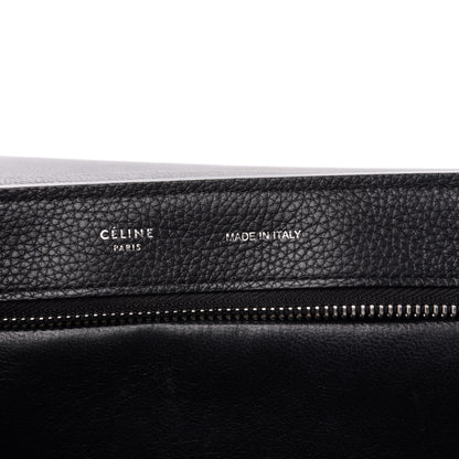 Celine Drummed Calfskin Suede Medium Trapeze Black 6 of 9