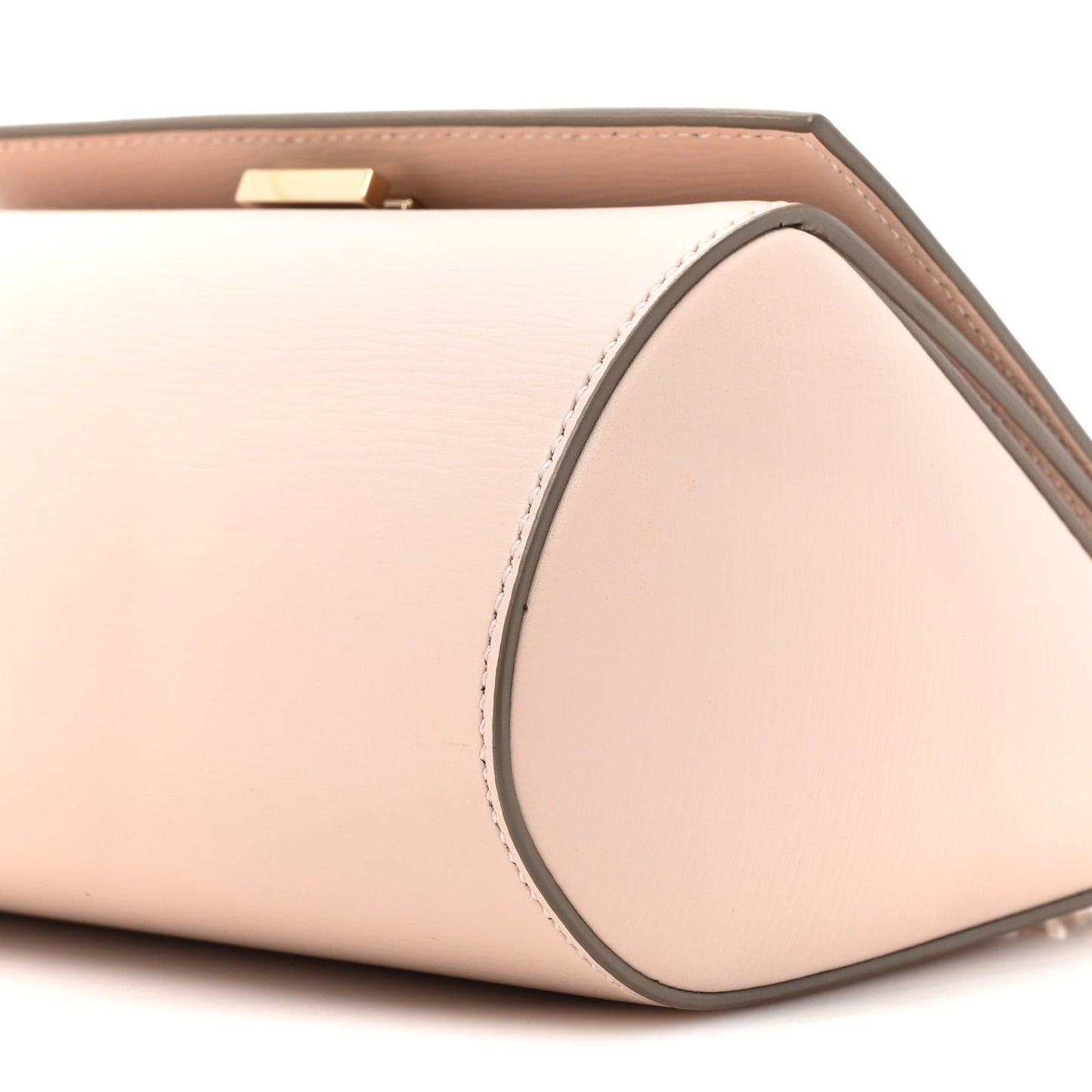 Textured Calfskin Mini Pandora Box Chain Crossbody Bag Powder Pink