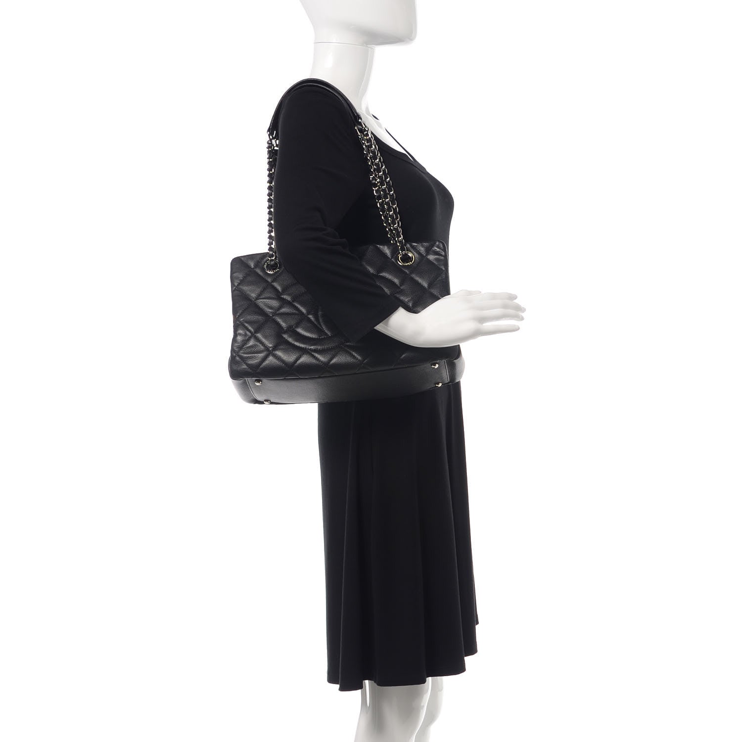Chanel Caviar Quilted Timeless CC Tote Black 2 of 14