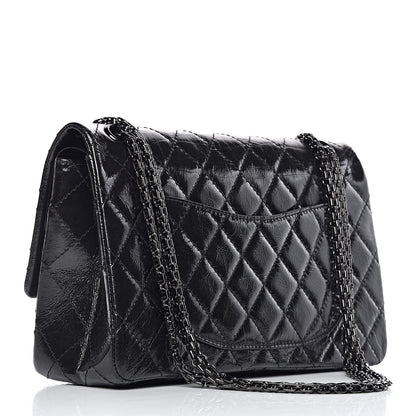 Chanel Glazed Calfskin Quilted 2.55 Reissue 226 Flap So Black 3 of 13