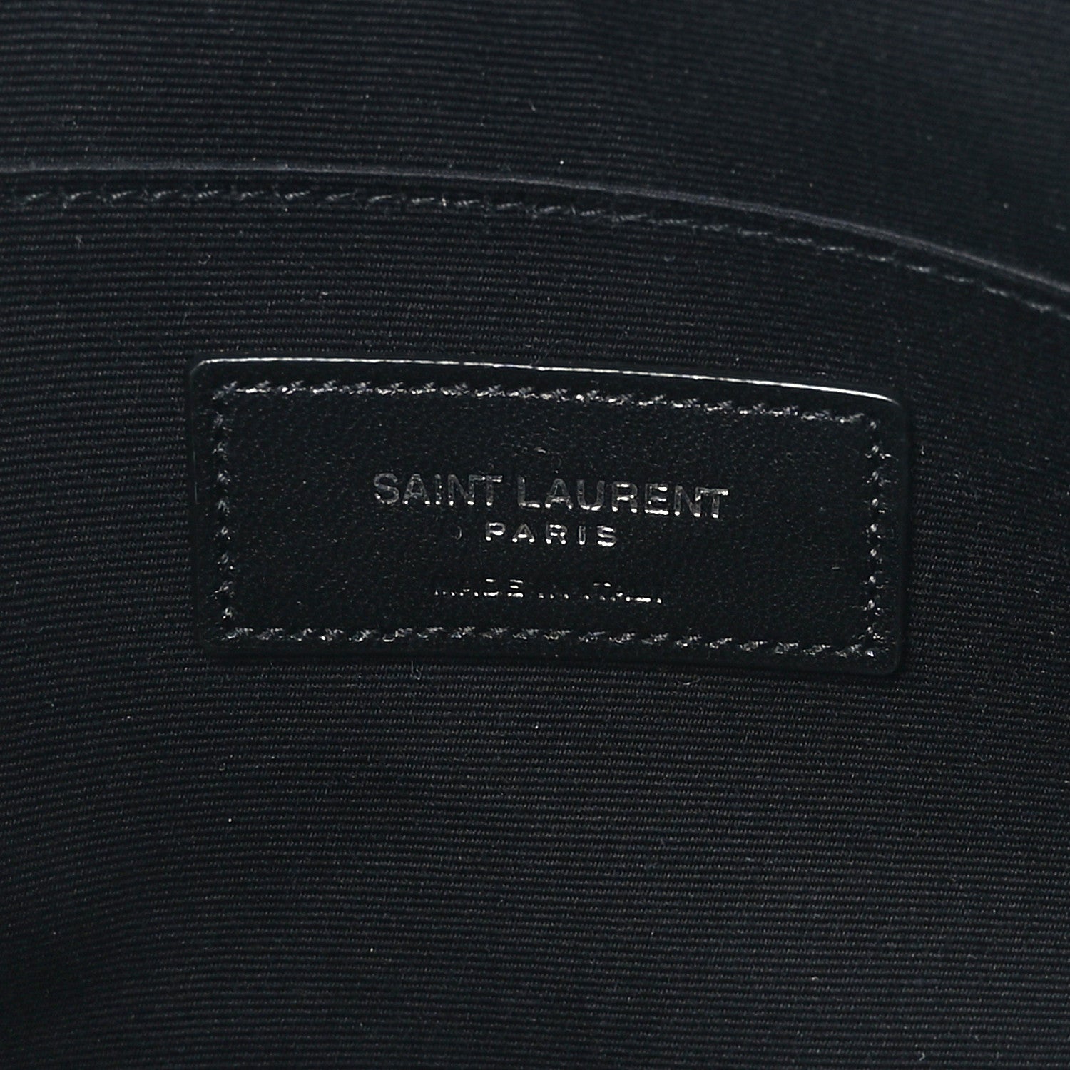 Saint Laurent Linen Canvas Rive Gauche Zipped Pouch Optic White 6 of 7