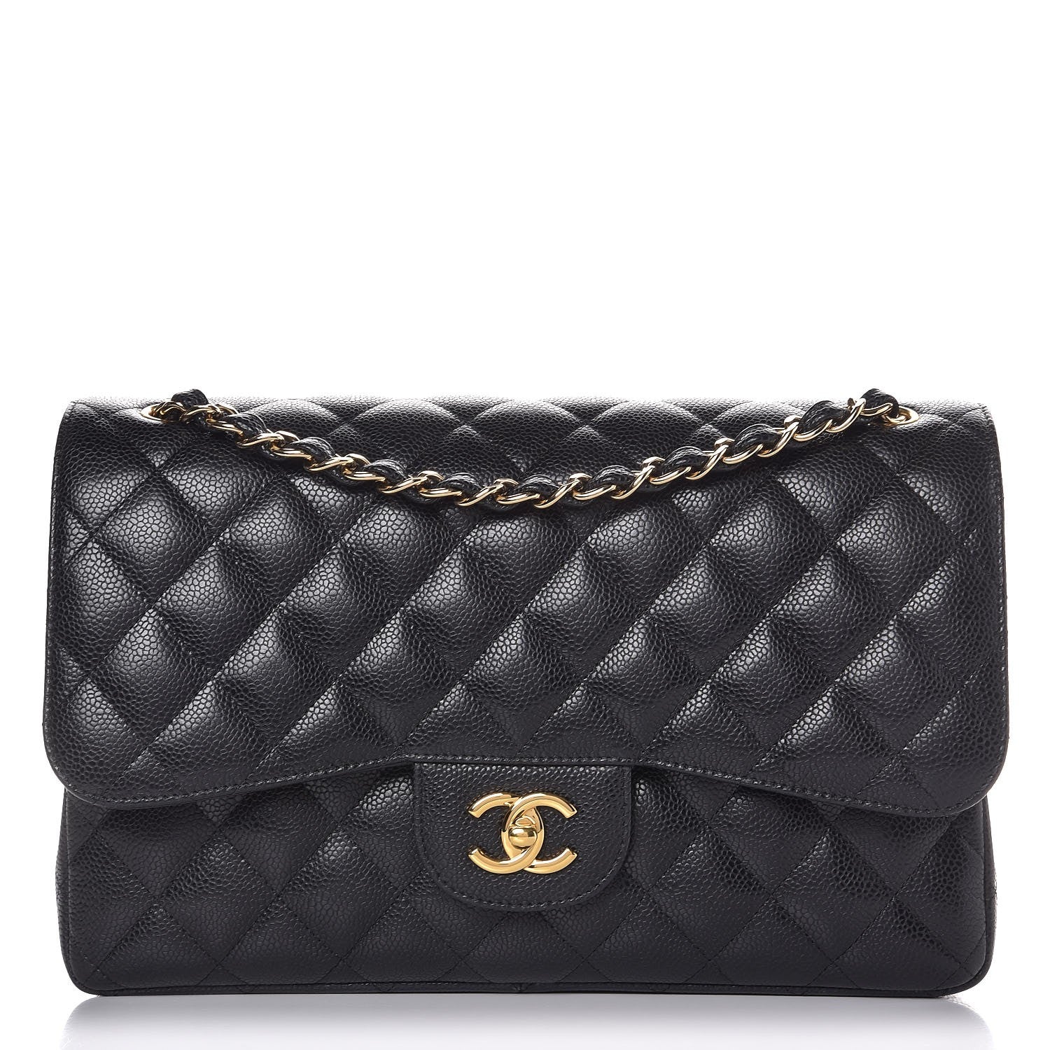 Chanel Caviar Quilted Jumbo Double Flap Black 1 of 9