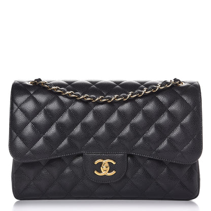 Chanel Caviar Quilted Jumbo Double Flap Black 1 of 9