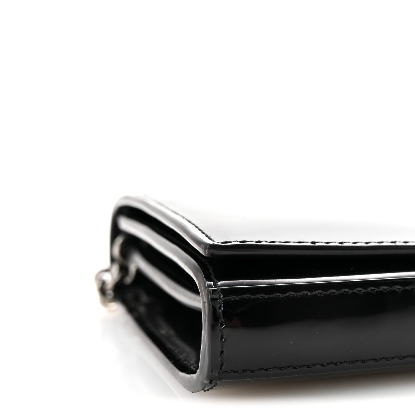 Glazed Calfskin Cassandre Wallet On Chain WOC Black