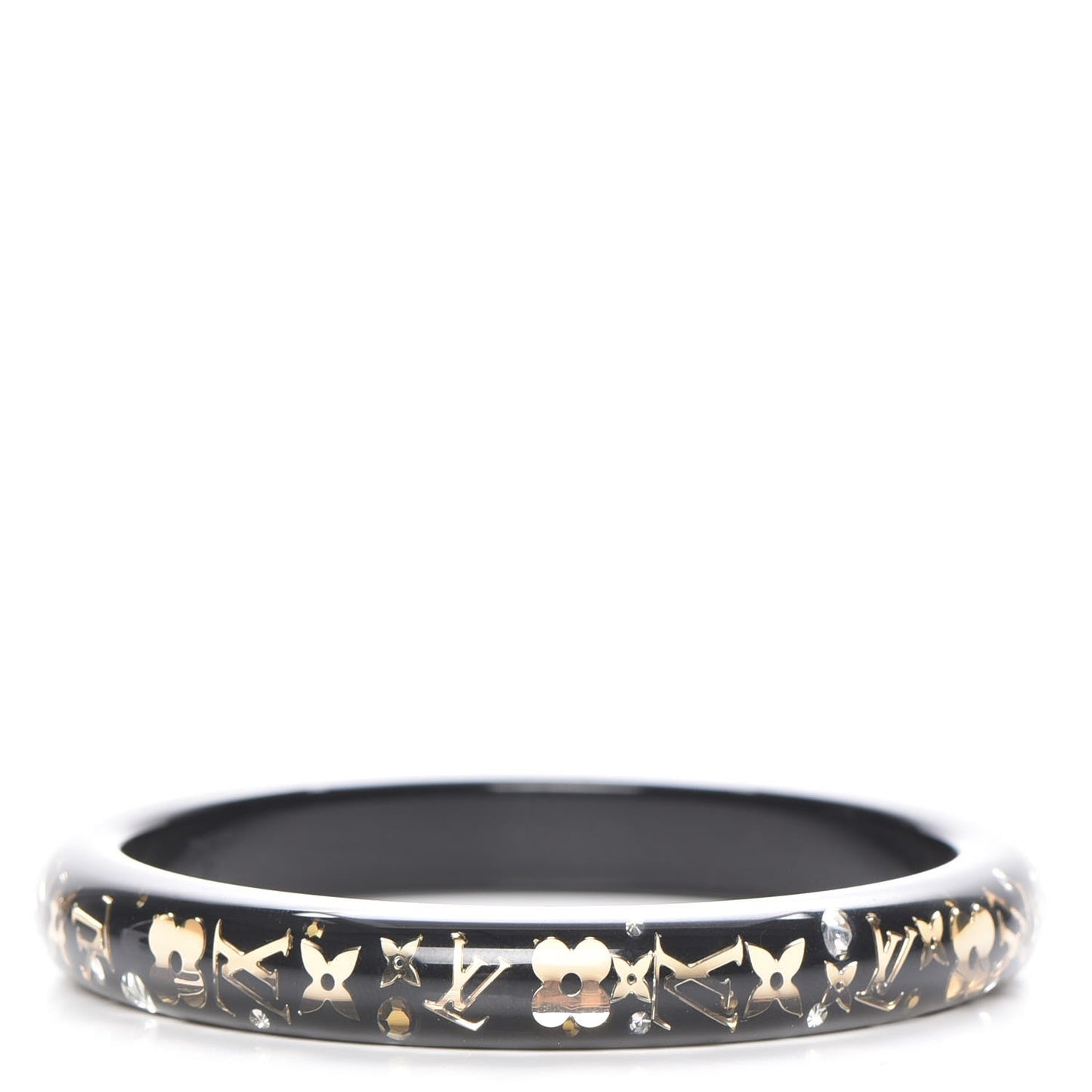 Resin Swarovski Medium Inclusion Bracelet PM Black