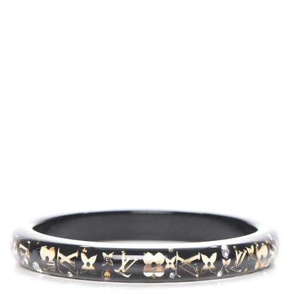 Louis Vuitton Resin Swarovski Medium Inclusion Bracelet PM Black 1 of 4