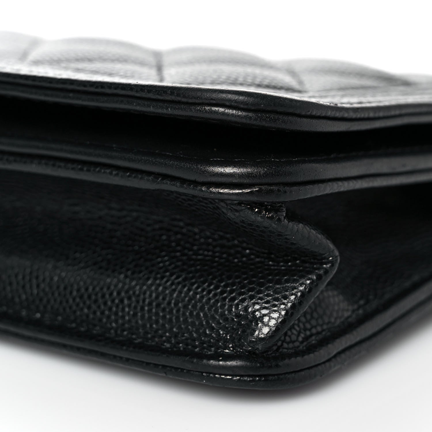 Chanel Caviar Quilted Boy Wallet On Chain WOC Black 9 of 10