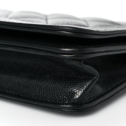 Chanel Caviar Quilted Boy Wallet On Chain WOC Black 9 of 10