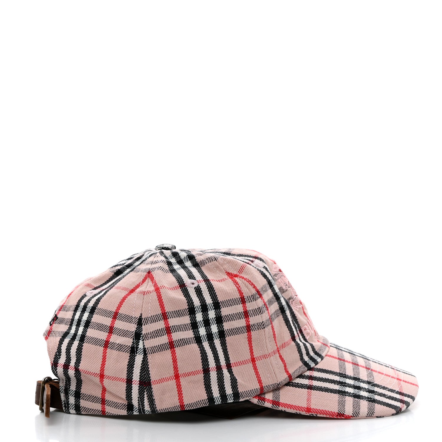 Burberry X SUPREME Cotton Vintage Check Monogram Baseball Hat Pink 5 of 11