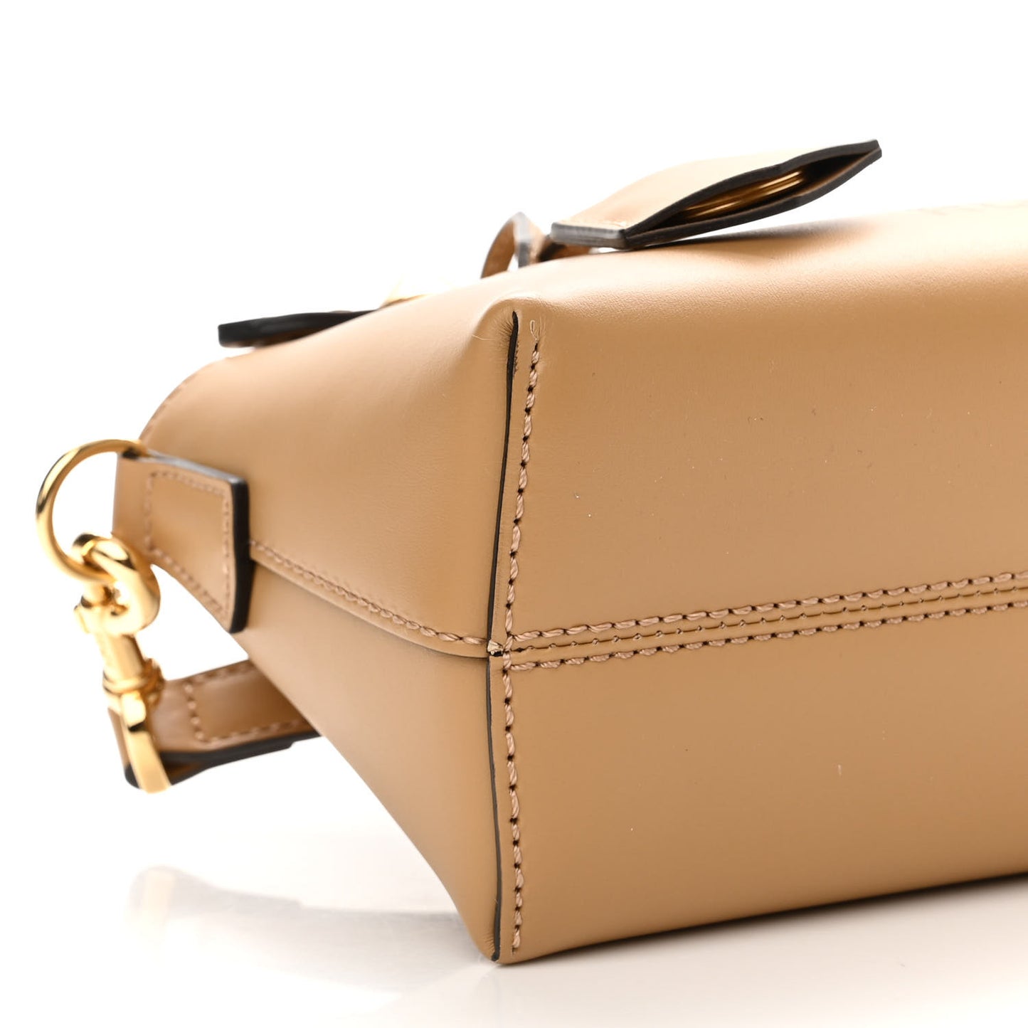 Vitello King Logo Embossed Mini By The Way Boston Bag Miele Scuro