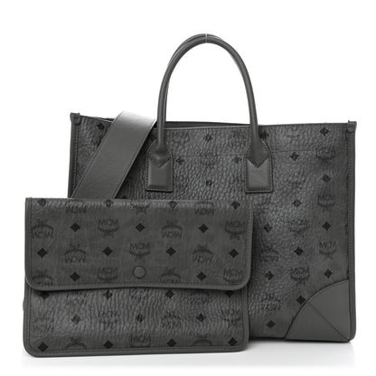 MCM Visetos Large Munchen Tote Grey 1 of 12