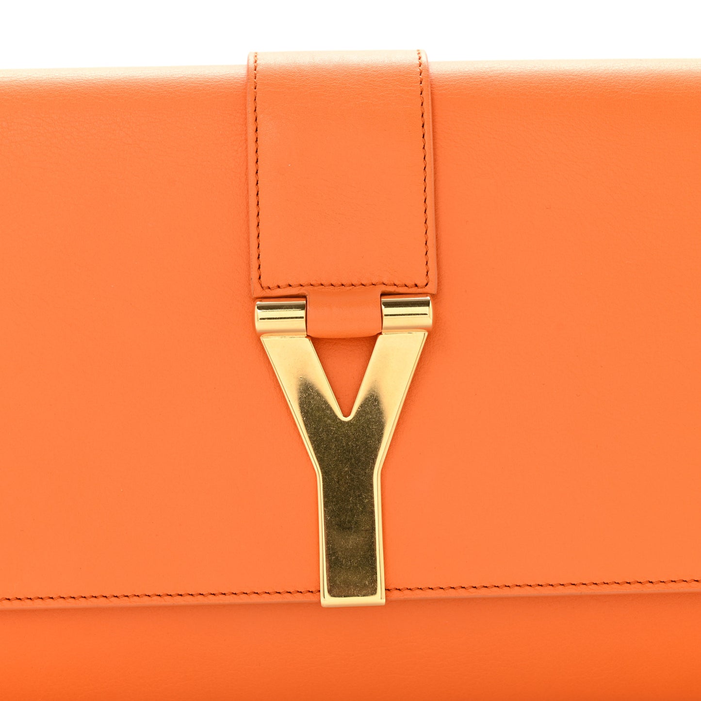 Calfskin Classic Y Ligne Wallet Orange