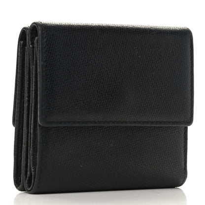 Chanel Grained Calfskin CC Button Flap Wallet Black 3 of 9
