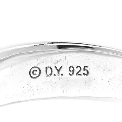 David Yurman Sterling Silver Diamond 5mm Crossover Ring 54 7 5 of 5