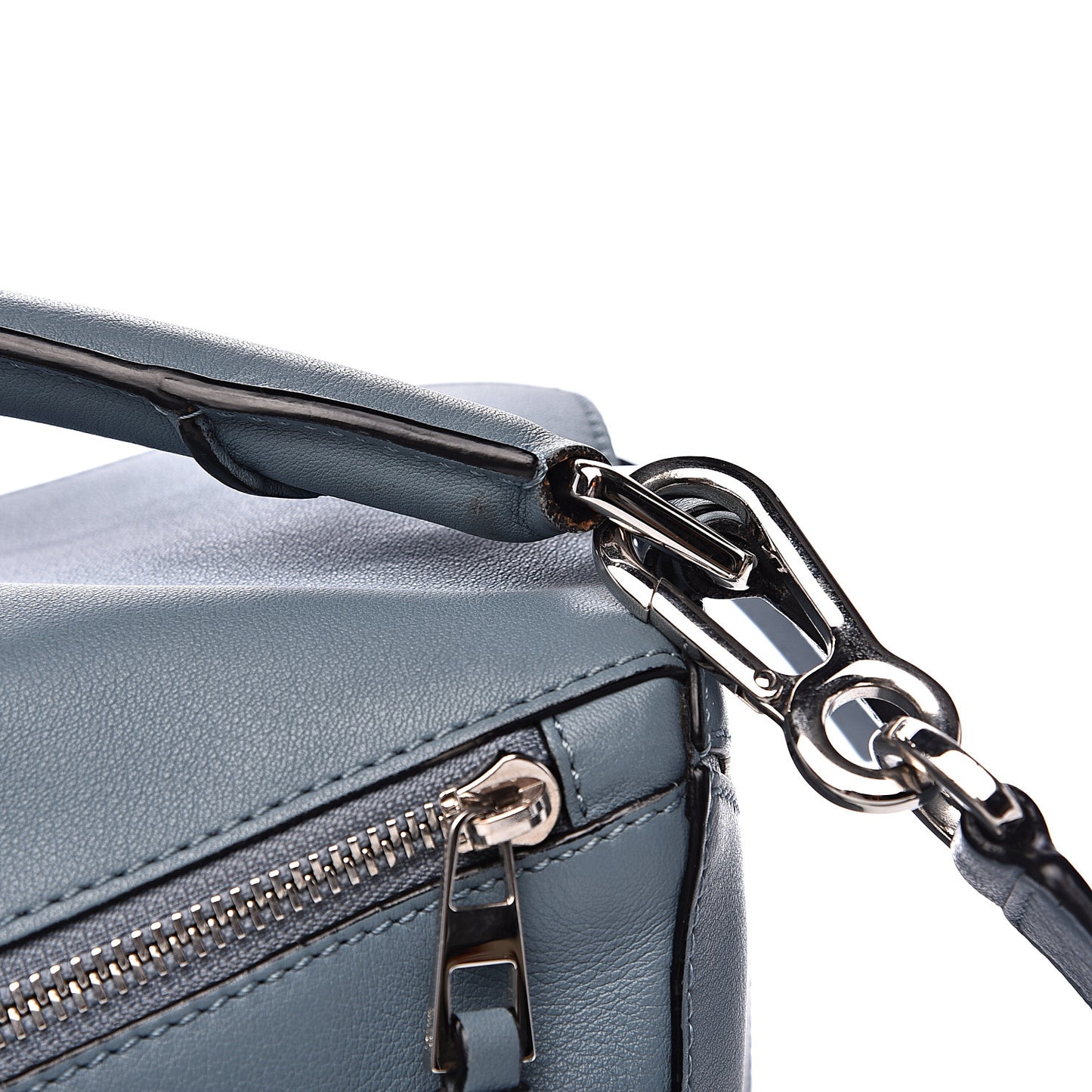 Calfskin Medium Puzzle Bag Stone Blue