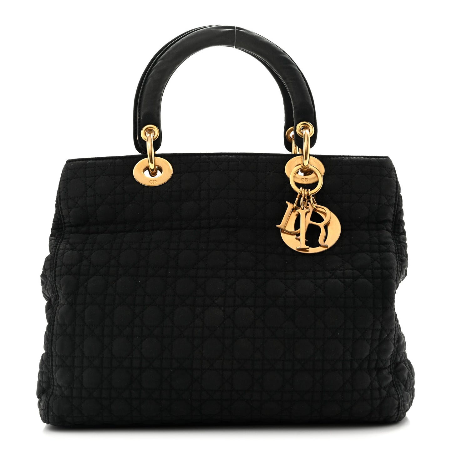 Nylon Cannage Large Lady Dior Black