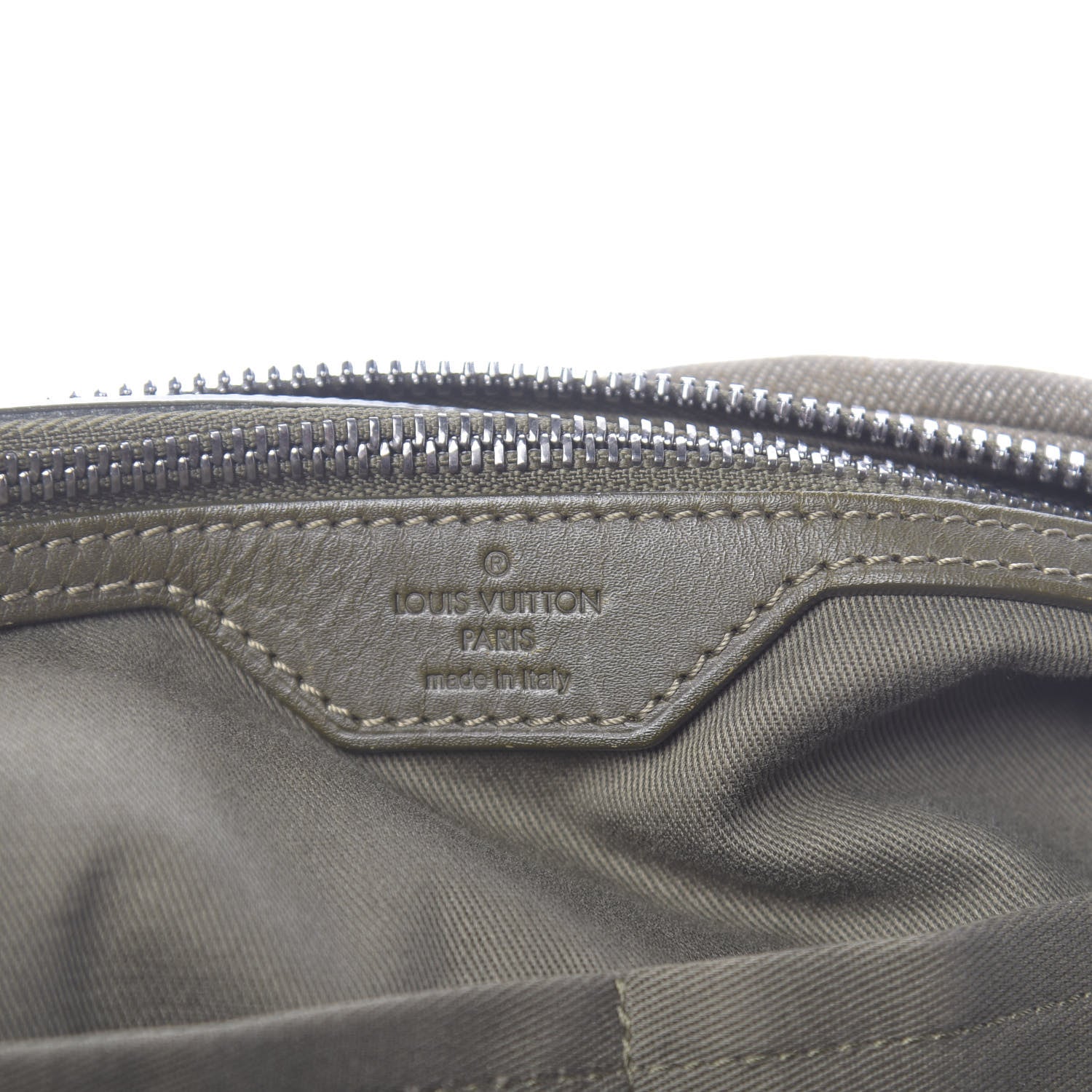 Louis Vuitton Monogram Denim Impression Besace GM Kaki Fonce 6 of 9