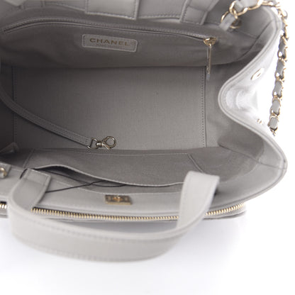 Chanel Caviar Quilted Small Business Affinity Shopping Bag Grey 5 of 13