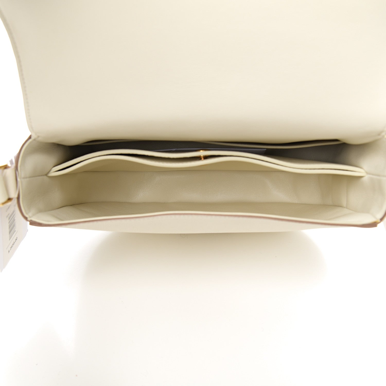 Celine Grained Calfskin Medium Trotteur White 4 of 9