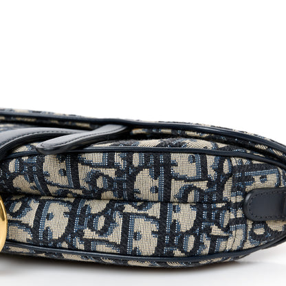 Christian Dior Oblique Mini Saddle Bag Blue 10 of 10