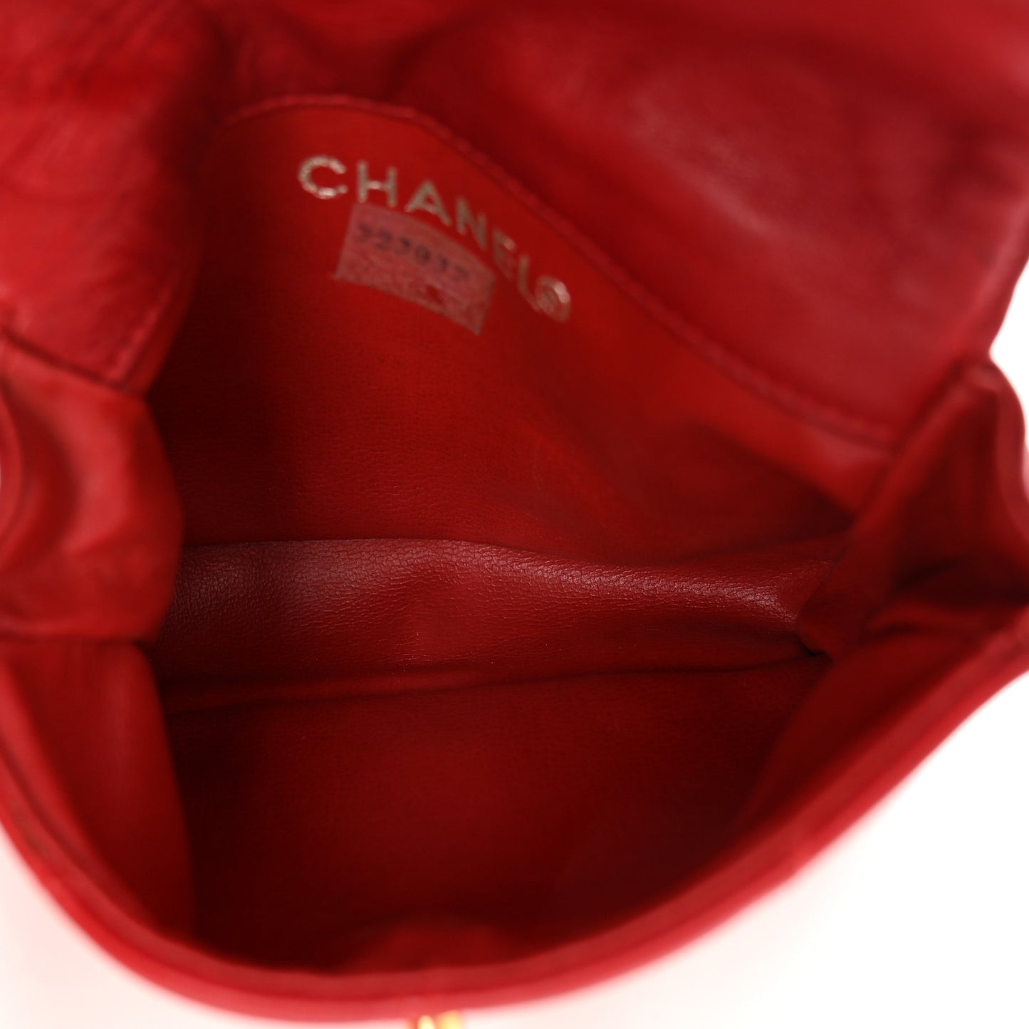 Calfskin Quilted Flap Waist Belt Bag Red