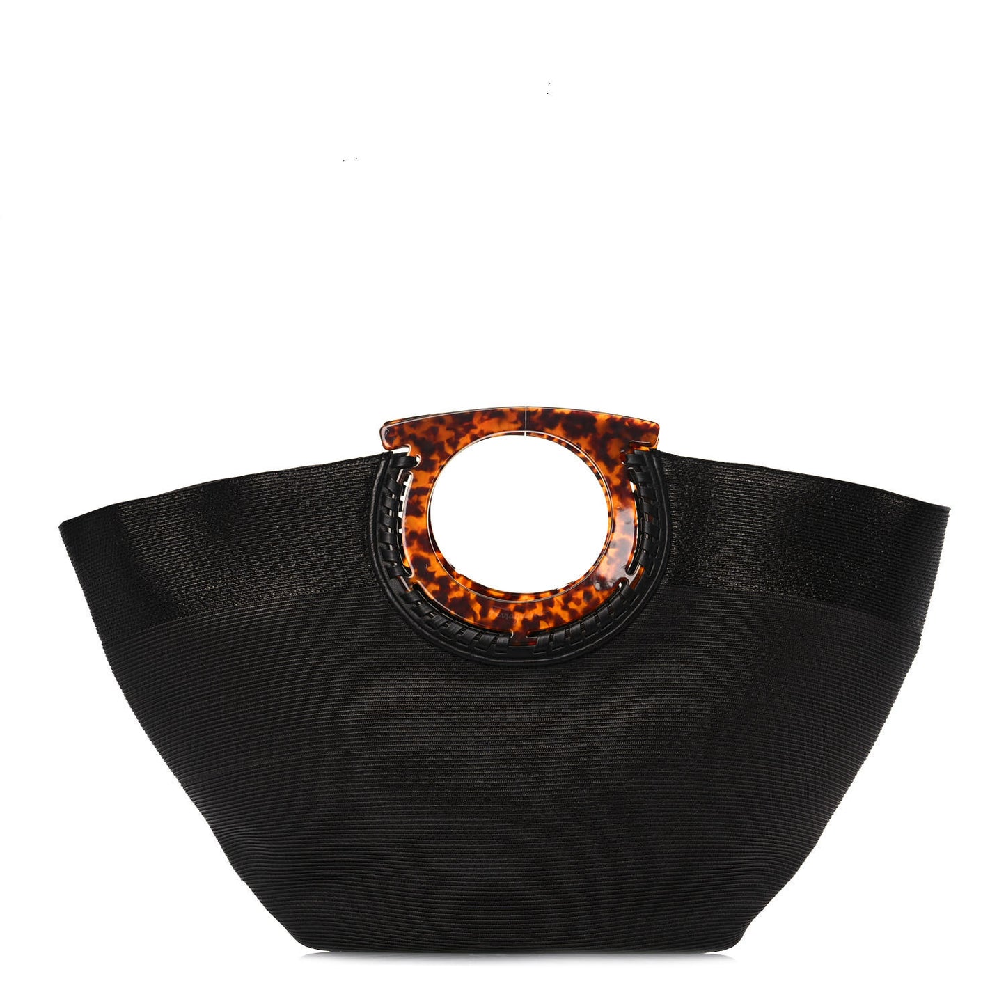 Straw Maia Gancini Rascello Tote Black