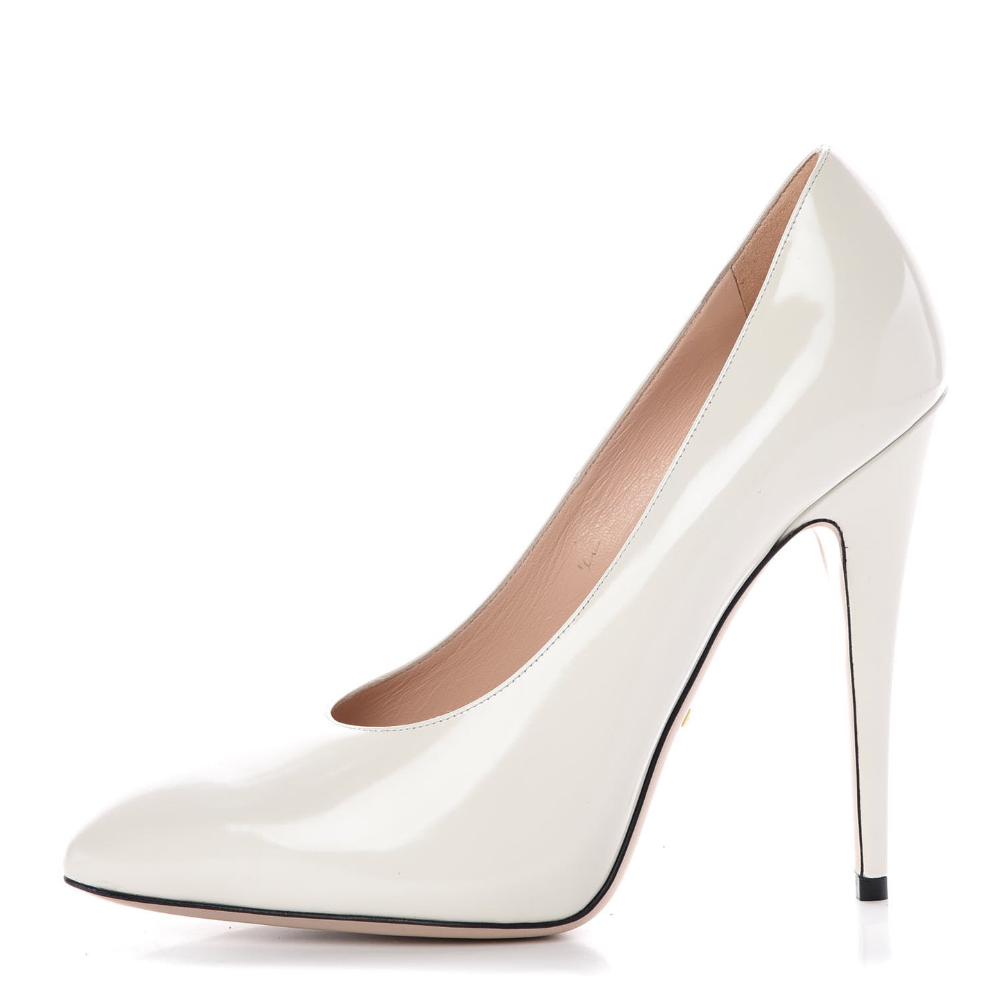 Polished Calfskin Regent Pumps 39.5 White Magnolia
