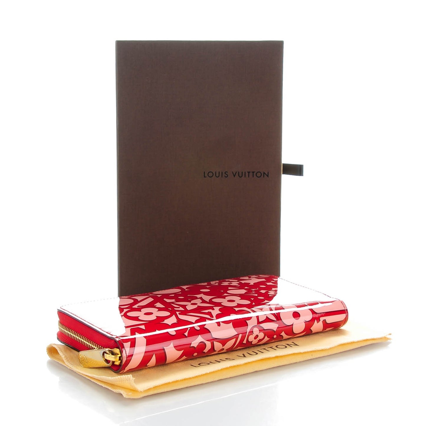 Patent Sweet Monogram Zippy Wallet Pomme D'Amour