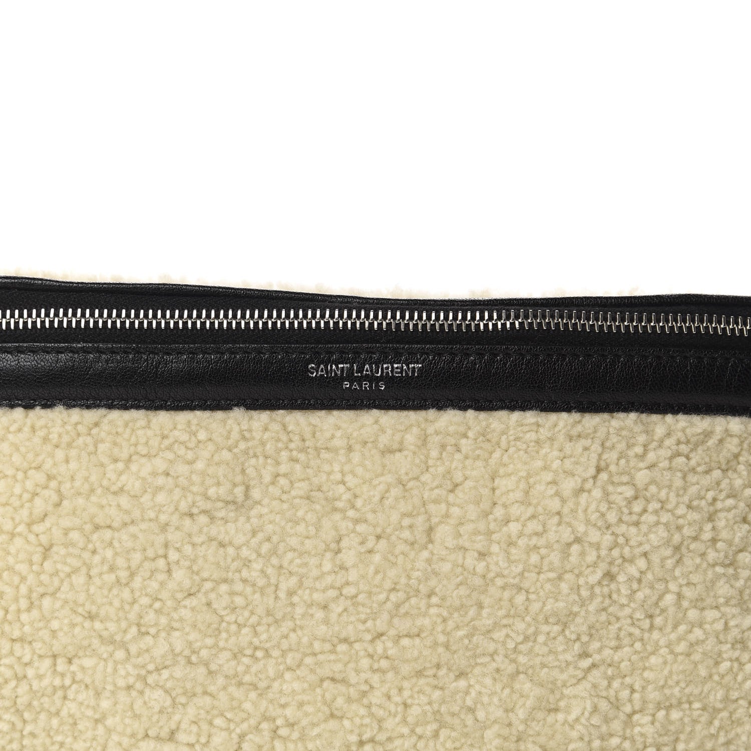 Saint Laurent Shearling Belt Bag Beige 10 of 10