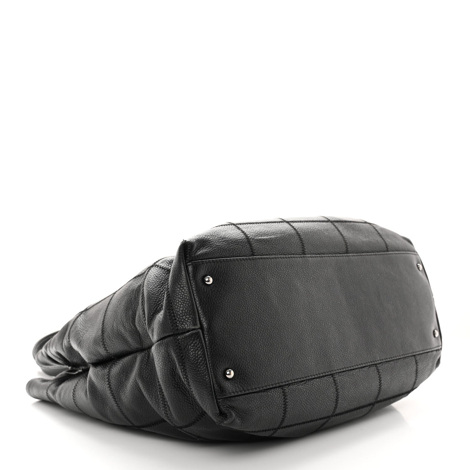 Chanel Caviar Square Stitched Large Tote Black 4 of 13