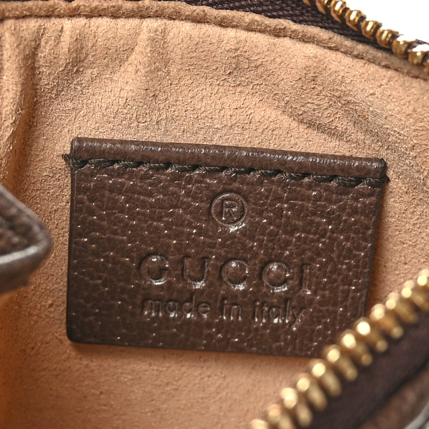 Gucci GG Supreme Monogram Web Ophidia Zip Card Case Brown 6 of 8