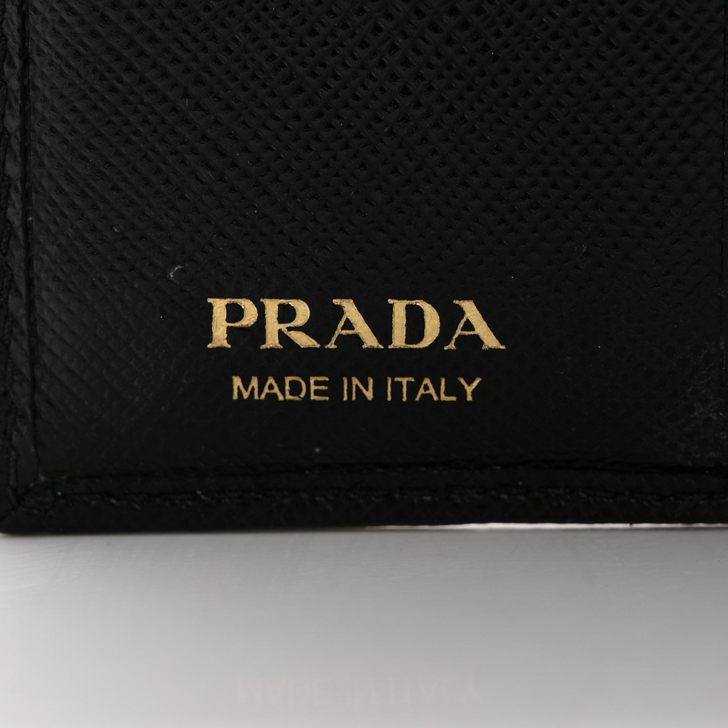 Prada Saffiano Metal Bi-Fold Wallet Black 6 of 9