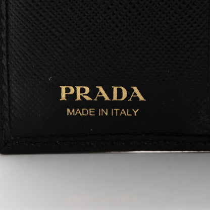 Prada Saffiano Metal Bi-Fold Wallet Black 6 of 9
