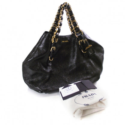 Prada Cervo Lux Chain Bag Black 4 of 14