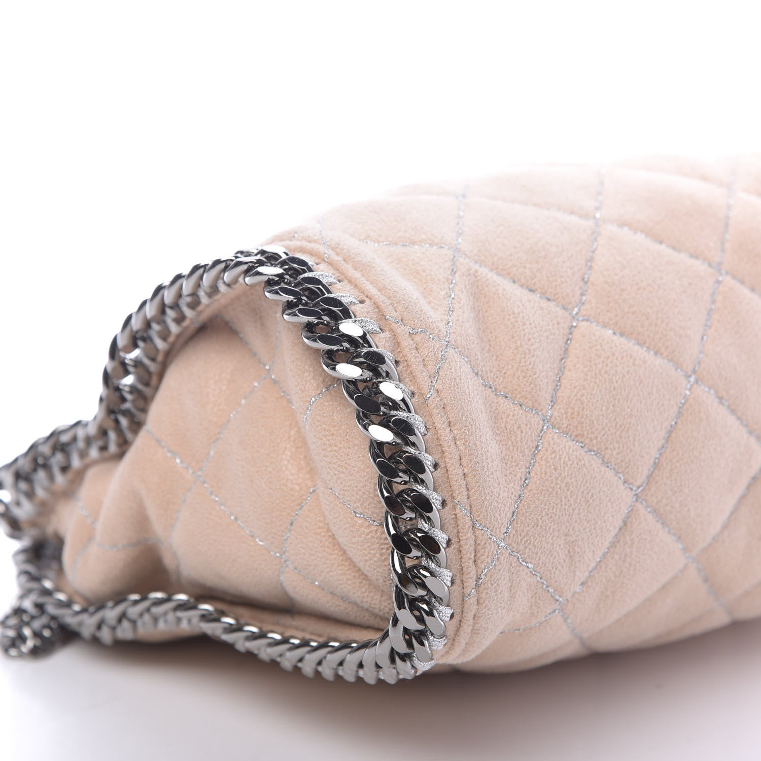Stella McCartney Shaggy Deer Quilted Mini Falabella Fold Over Tote Powder 6 of 9