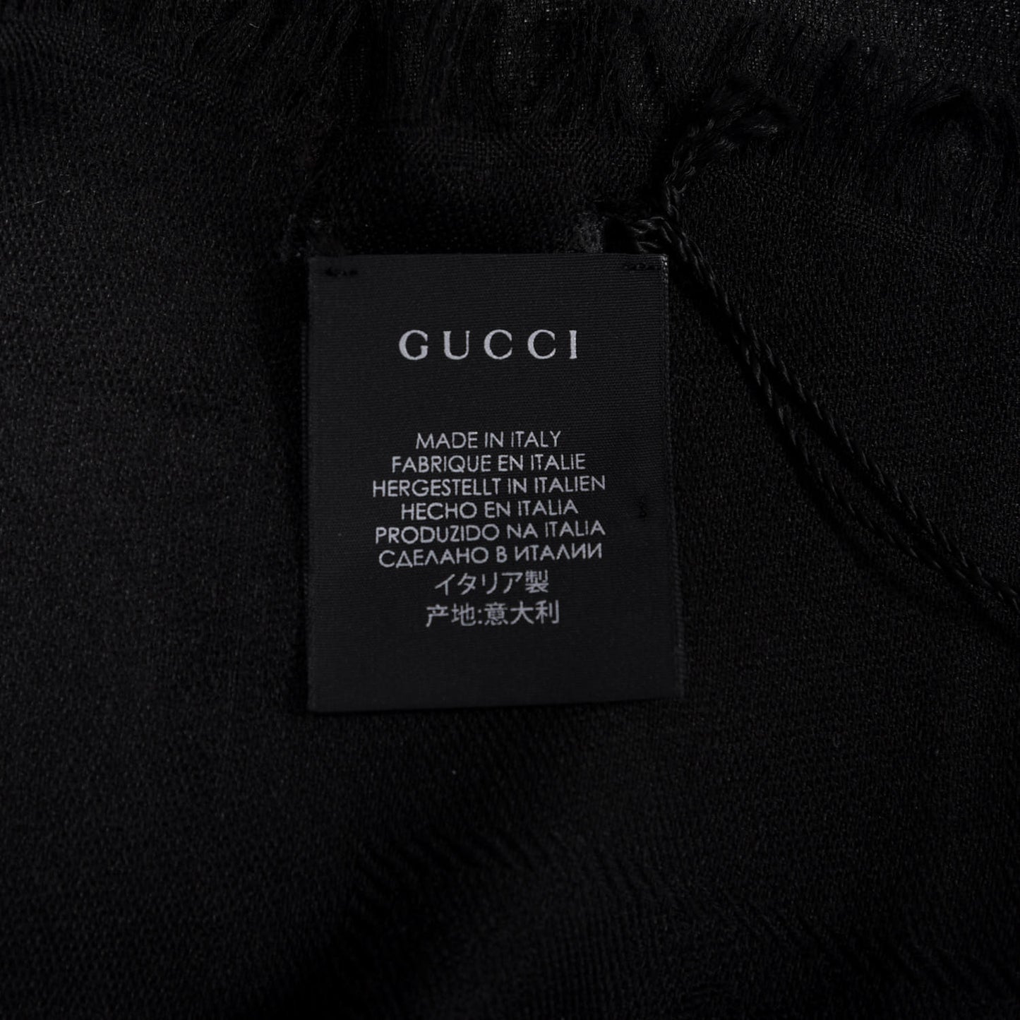 Cashmere GG Monogram Scarf Black