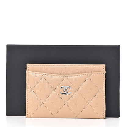 Chanel Caviar Quilted Card Holder Beige 9 of 9