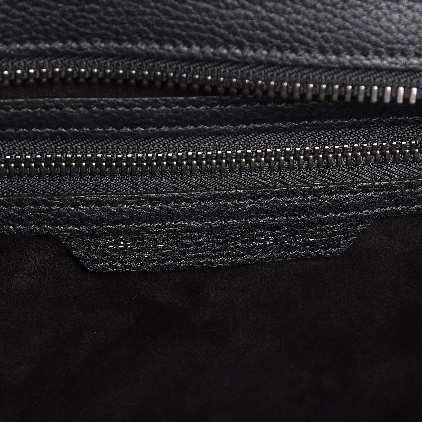 Drummed Calfskin Micro Luggage Black